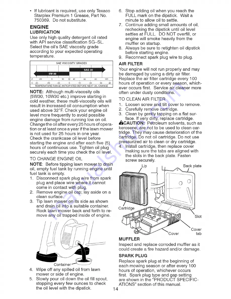 Craftsman 917.370560 Owner'S Manual Download Page 14