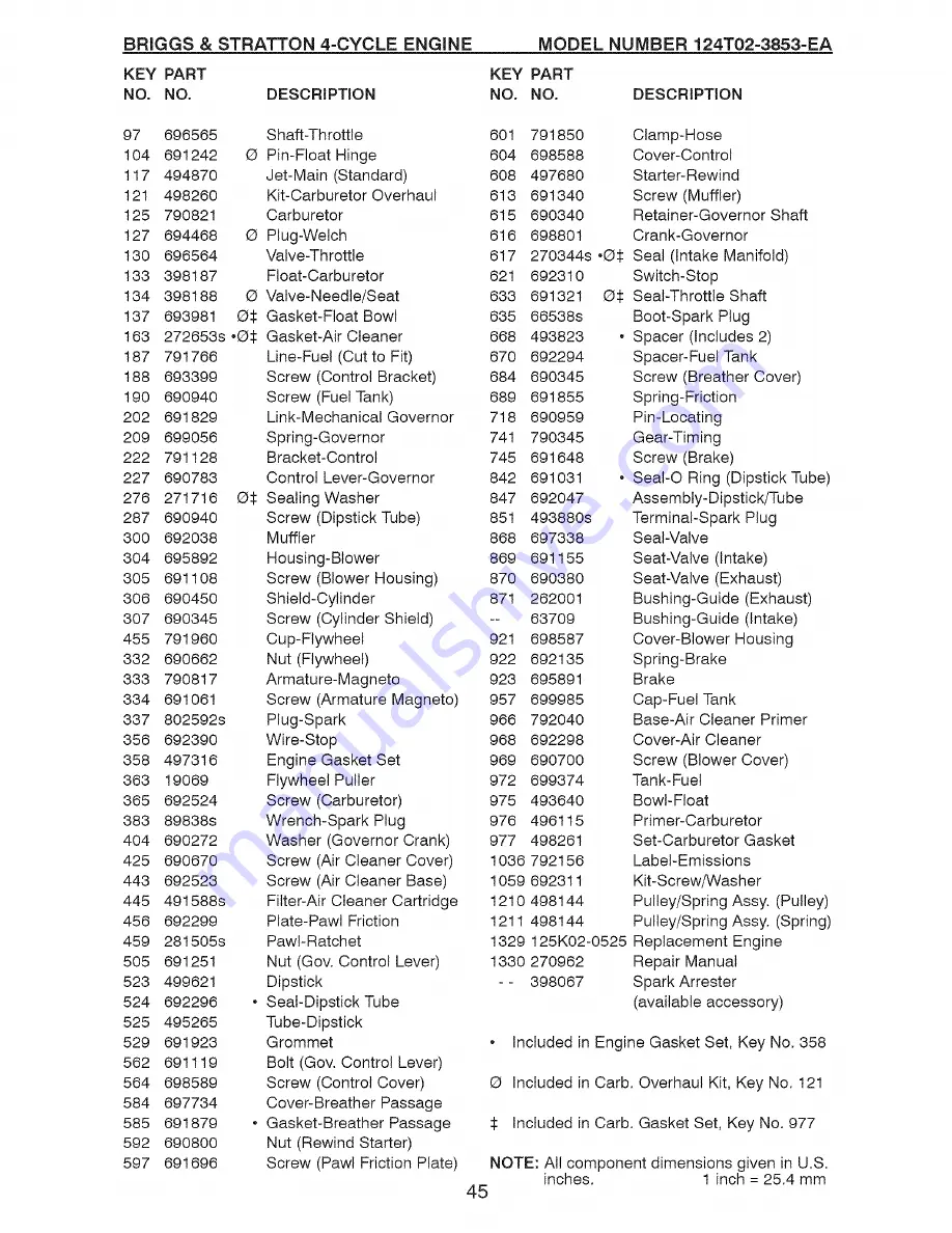 Craftsman 917.370560 Owner'S Manual Download Page 45