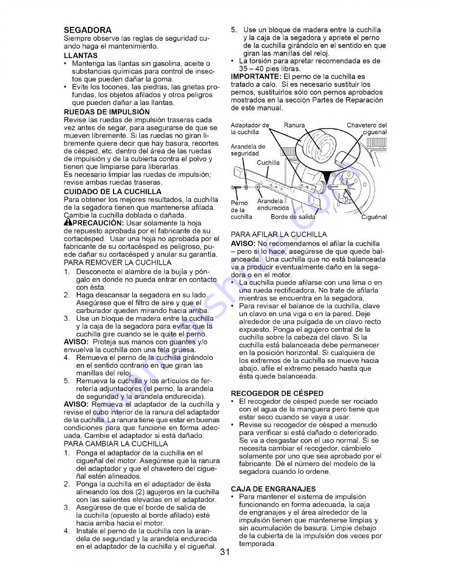 Craftsman 917.370563 Owner'S Manual Download Page 31