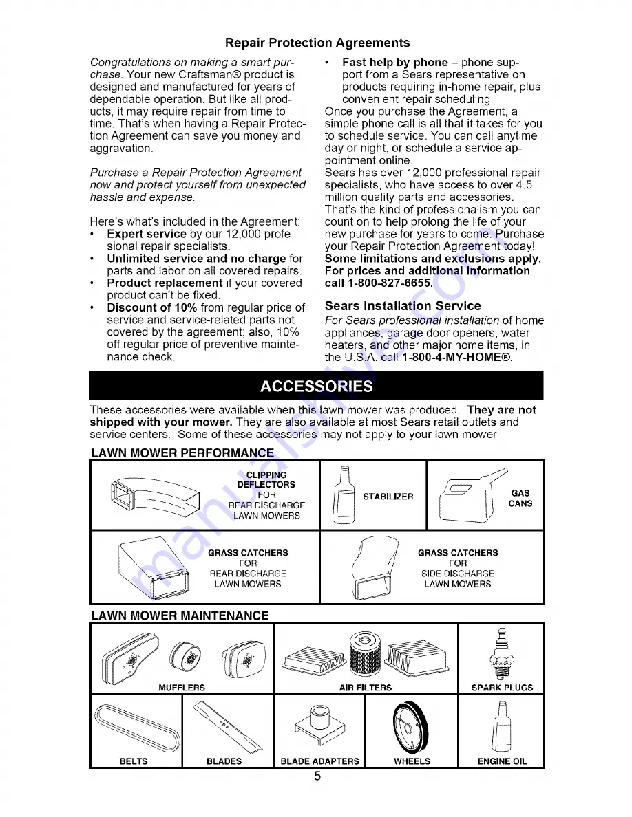 Craftsman 917.370581 Owner'S Manual Download Page 5