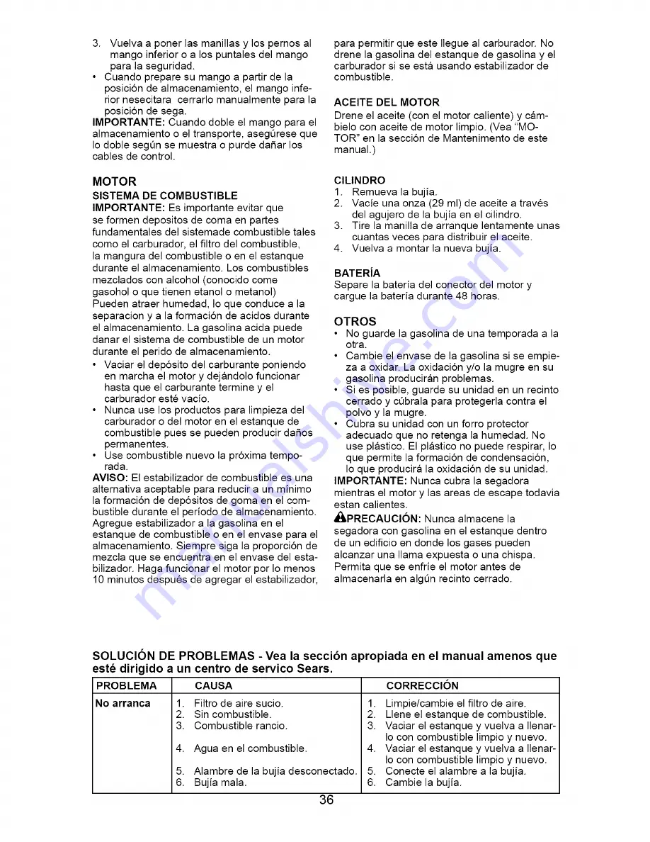 Craftsman 917.370583 Owner'S Manual Download Page 36