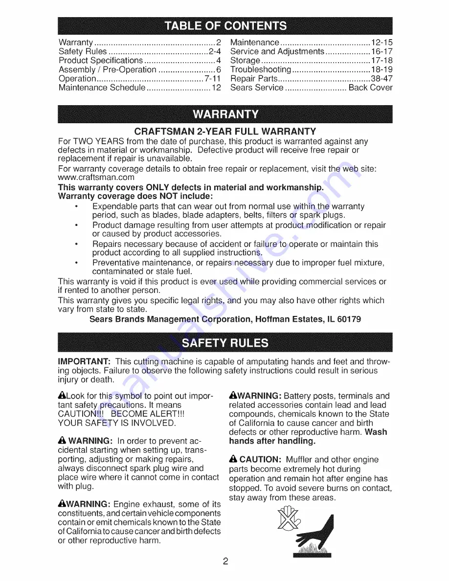 Craftsman 917.370600 Owner'S Manual Download Page 54