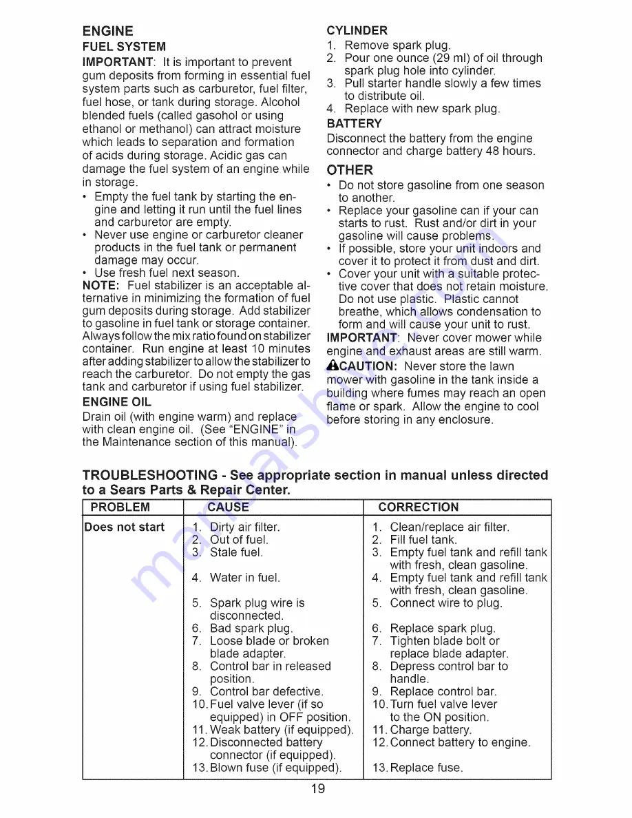 Craftsman 917.370692 Owner'S Manual Download Page 19