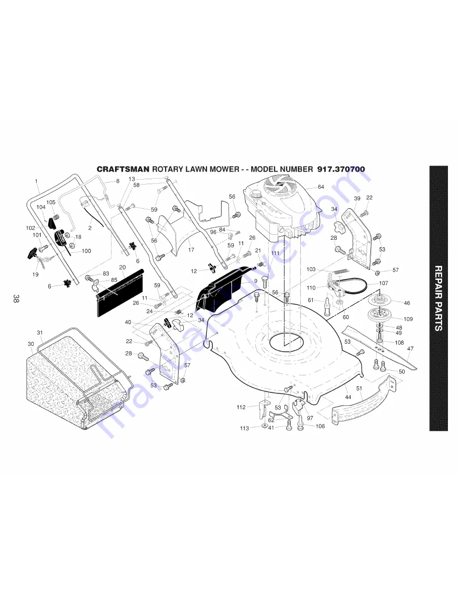 Craftsman 917.370700 Owner'S Manual Download Page 38