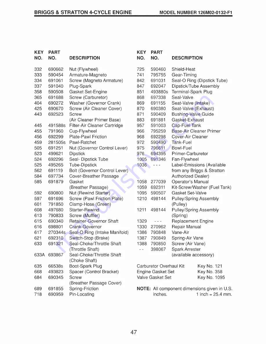 Craftsman 917.370701 Owner'S Manual Download Page 47