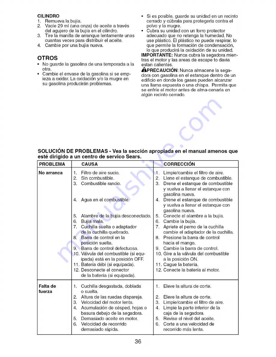 Craftsman 917.370712 Owner'S Manual Download Page 36