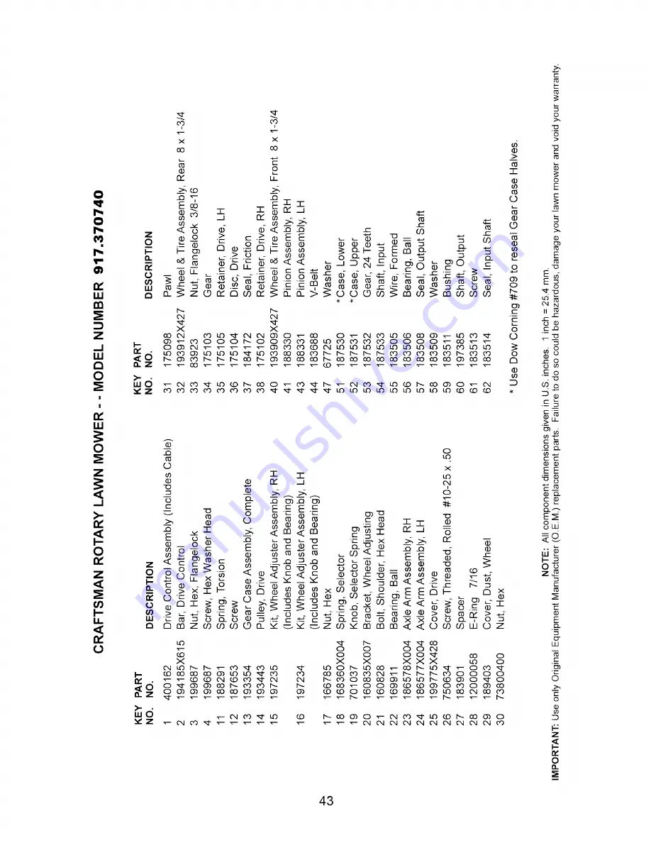 Craftsman 917.370740 Owner'S Manual Download Page 43