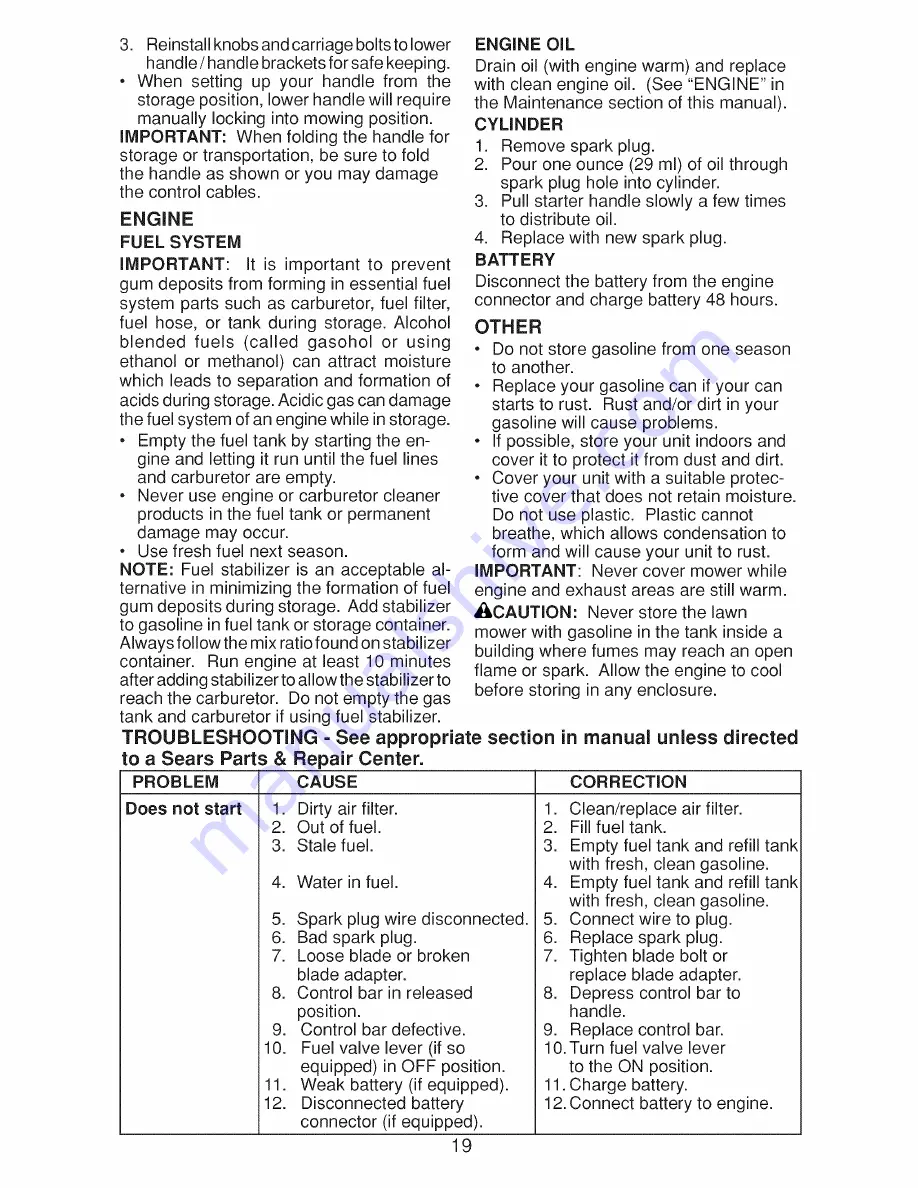 Craftsman 917.370771 Owner'S Manual Download Page 19