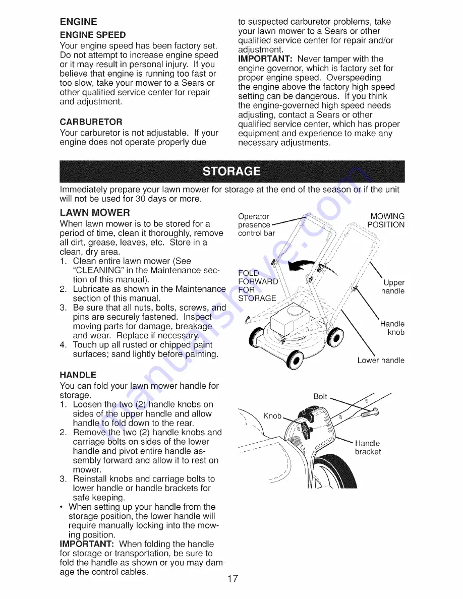 Craftsman 917.370910 Owner'S Manual Download Page 17