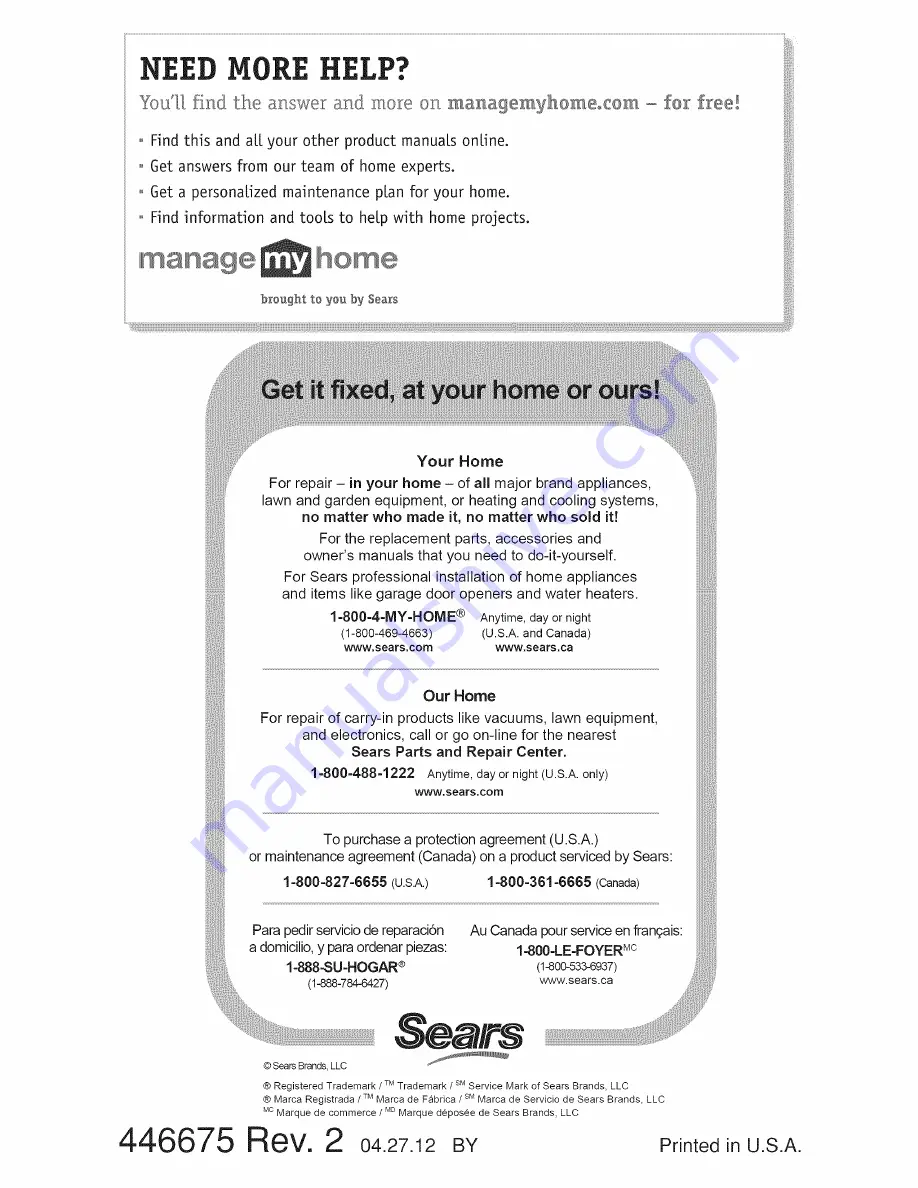 Craftsman 917.370910 Owner'S Manual Download Page 48