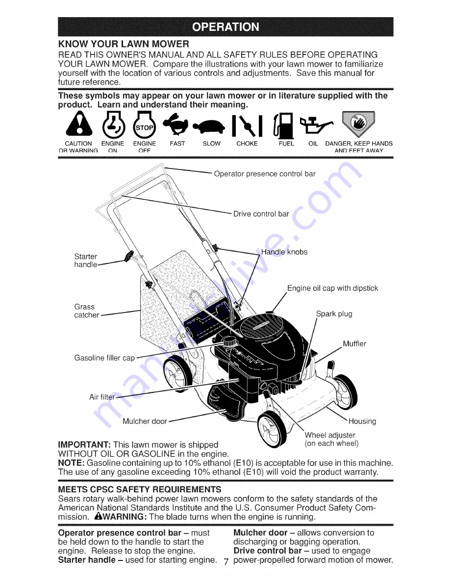 Craftsman 917.370911 Owner'S Manual Download Page 7