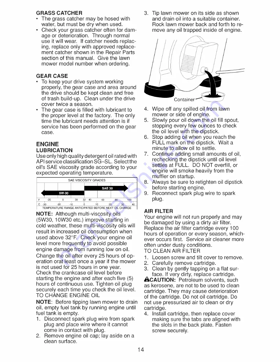 Craftsman 917.370911 Owner'S Manual Download Page 62