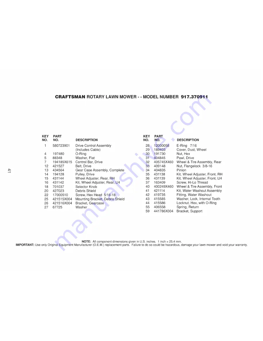 Craftsman 917.370911 Owner'S Manual Download Page 89