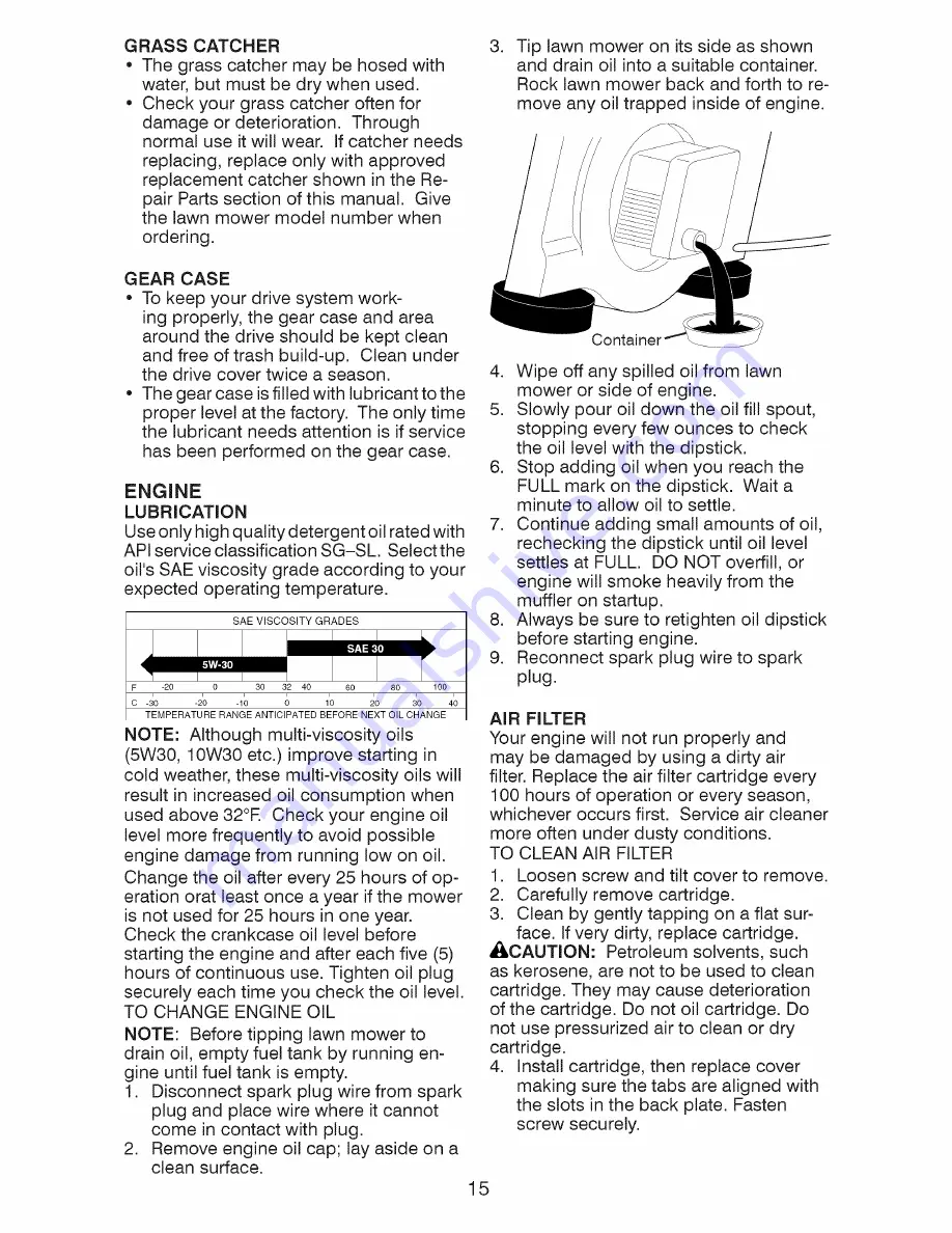 Craftsman 917.370928 Owner'S Manual Download Page 15