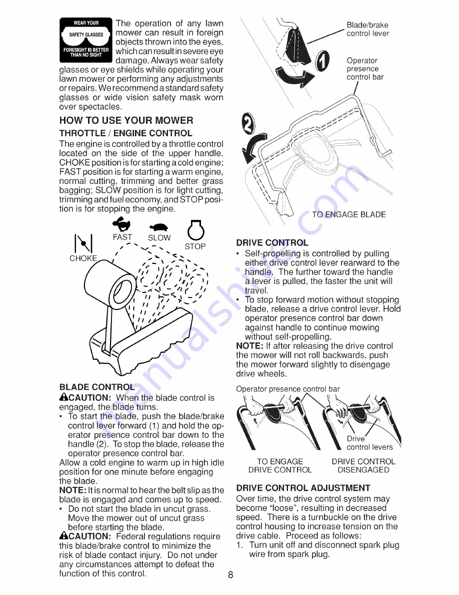 Craftsman 917.370940 Owner'S Manual Download Page 8