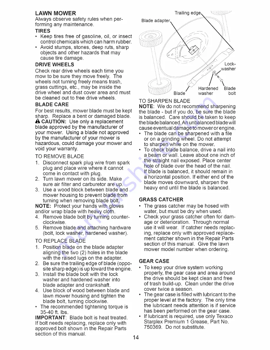 Craftsman 917.371031 Owner'S Manual Download Page 14