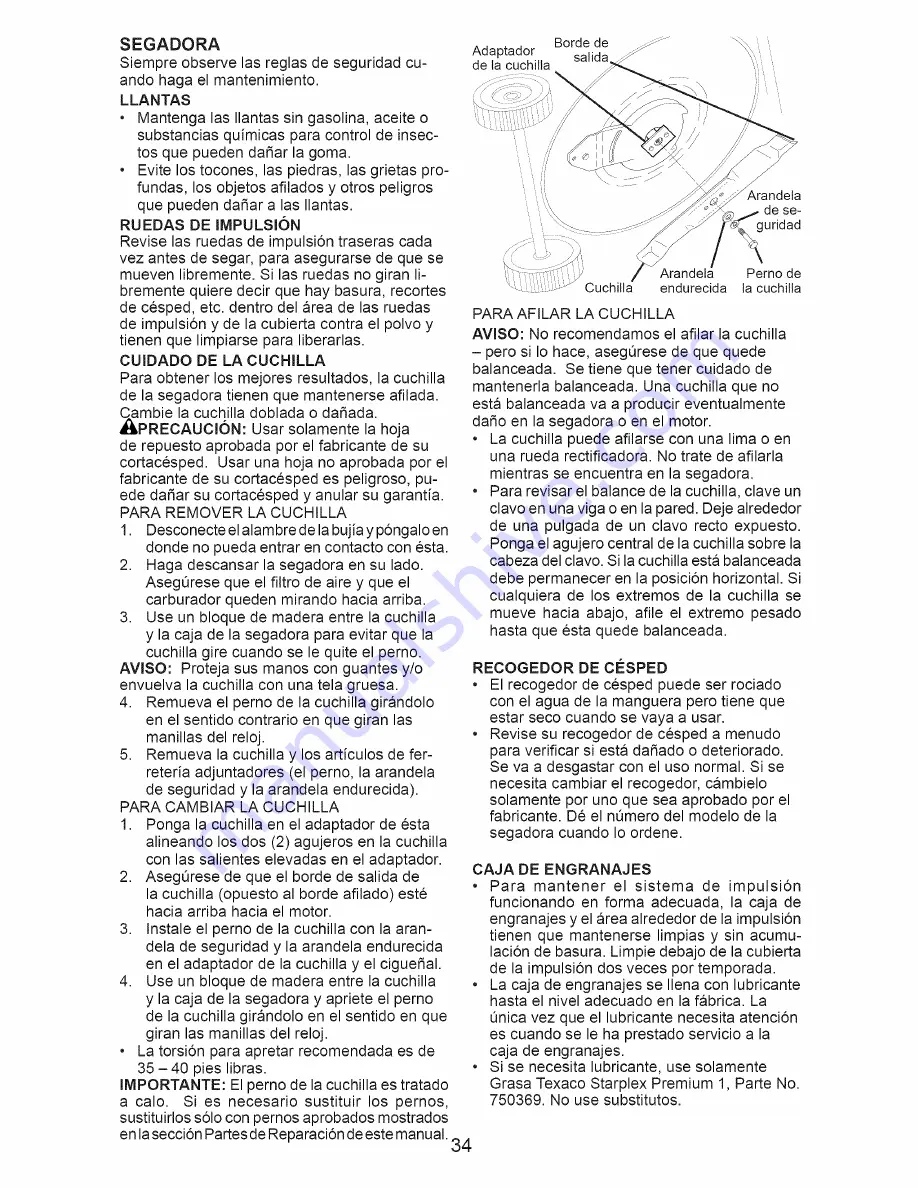 Craftsman 917.371031 Owner'S Manual Download Page 34