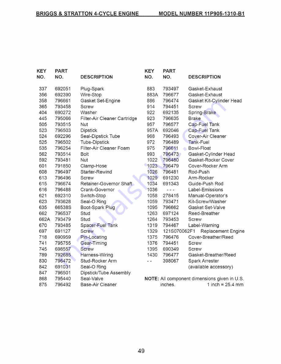 Craftsman 917.371040 Owner'S Manual Download Page 49