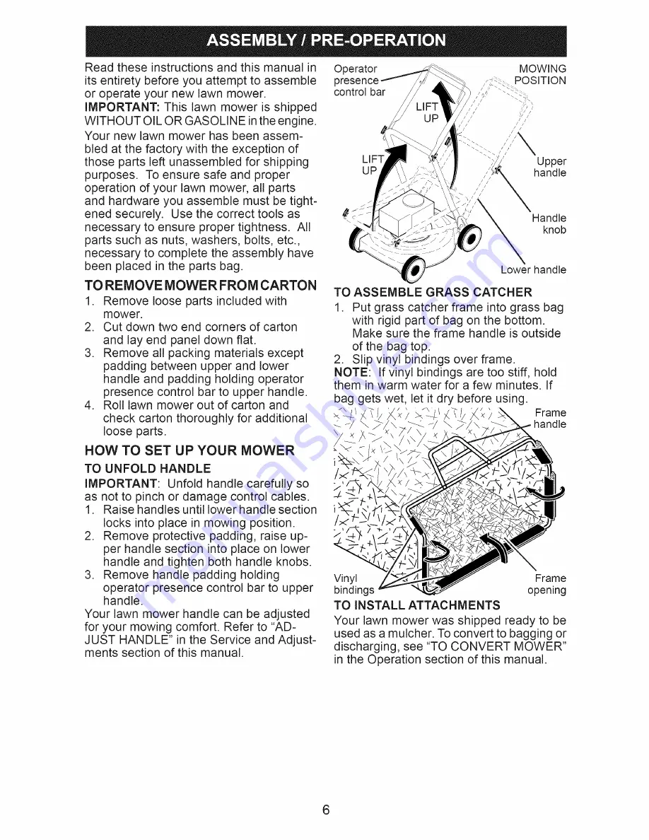 Craftsman 917.371130 Owner'S Manual Download Page 6