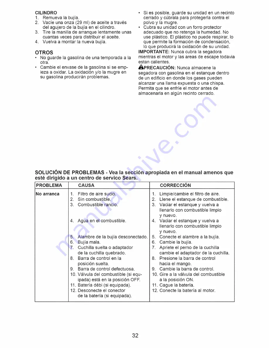 Craftsman 917.371130 Owner'S Manual Download Page 32