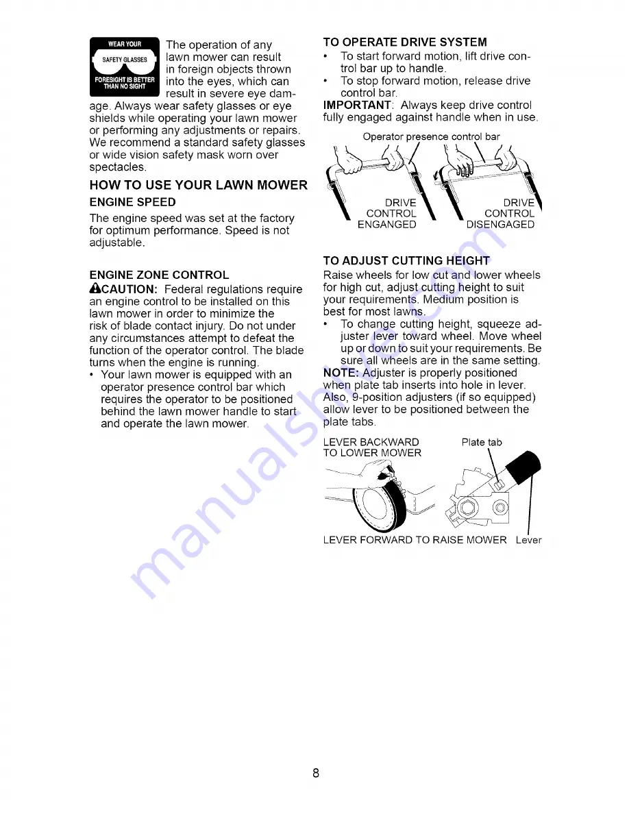 Craftsman 917.371621 Owner'S Manual Download Page 8