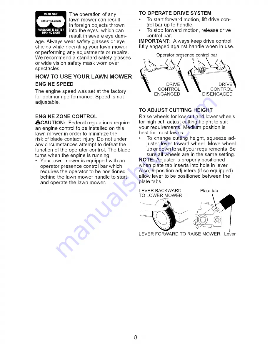 Craftsman 917.371622 Owner'S Manual Download Page 8