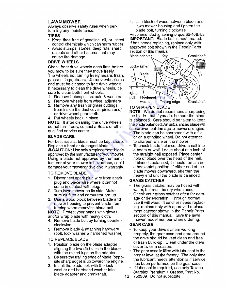 Craftsman 917.371623 Owner'S Manual Download Page 13