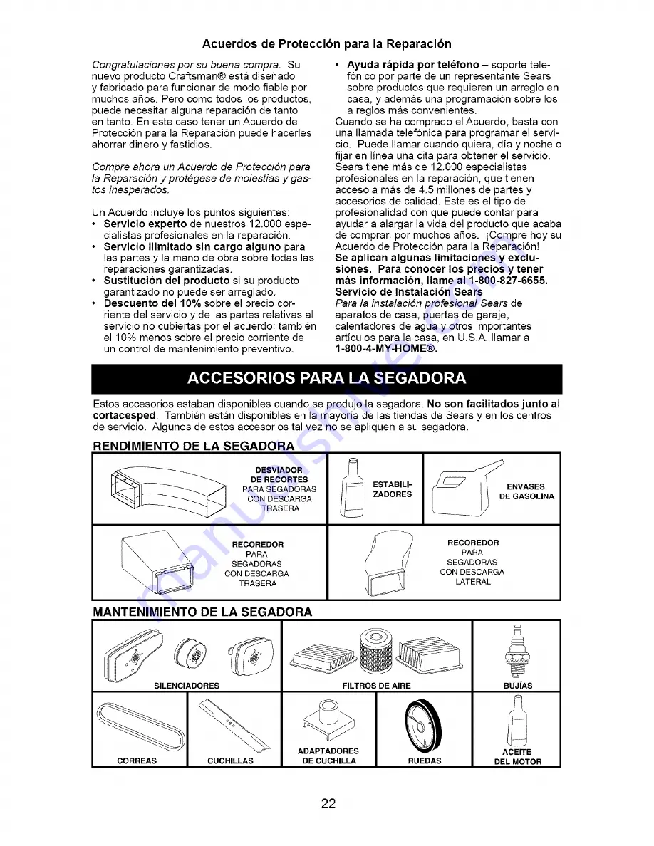 Craftsman 917.371651 Owner'S Manual Download Page 22