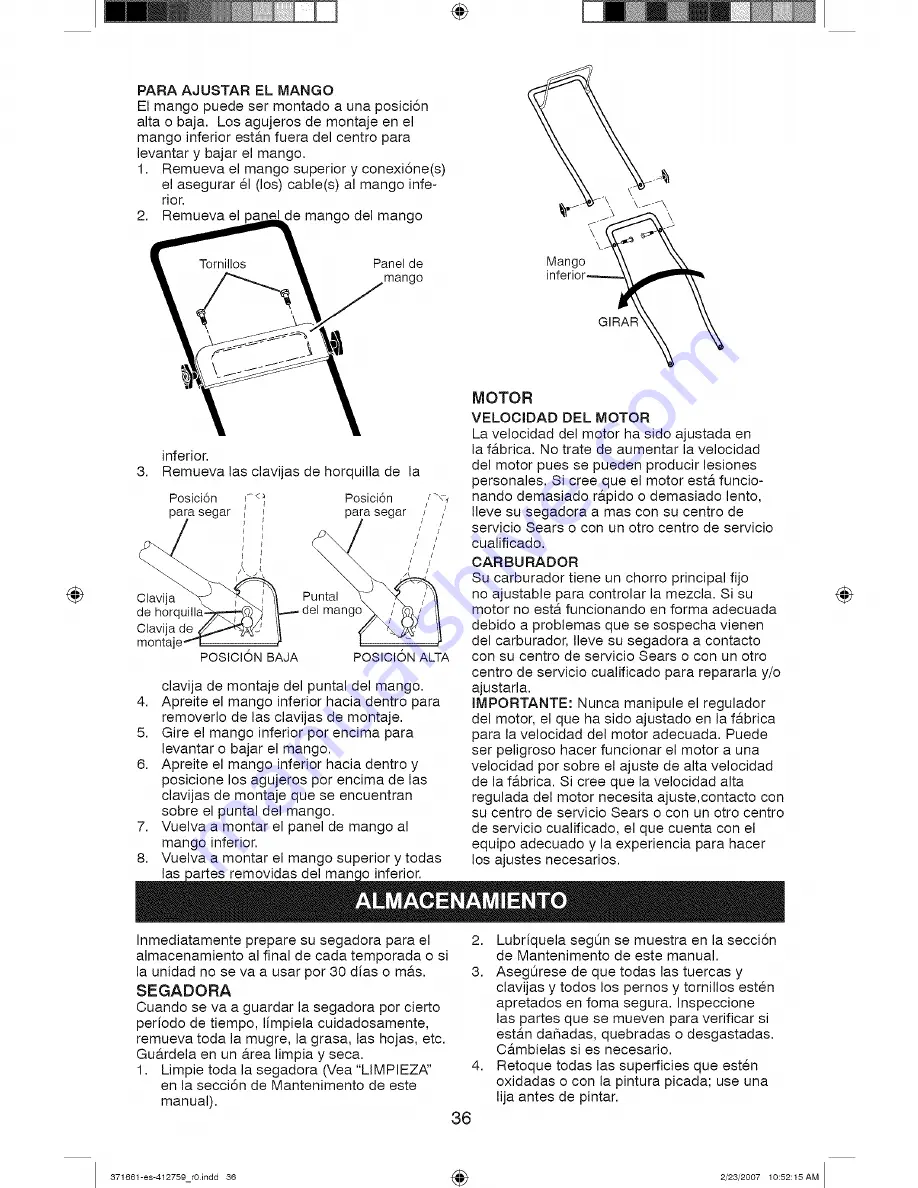 Craftsman 917.371661 Owner'S Manual Download Page 36