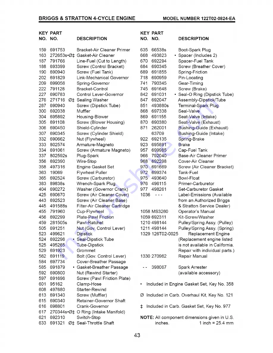 Craftsman 917.371671 Owner'S Manual Download Page 43