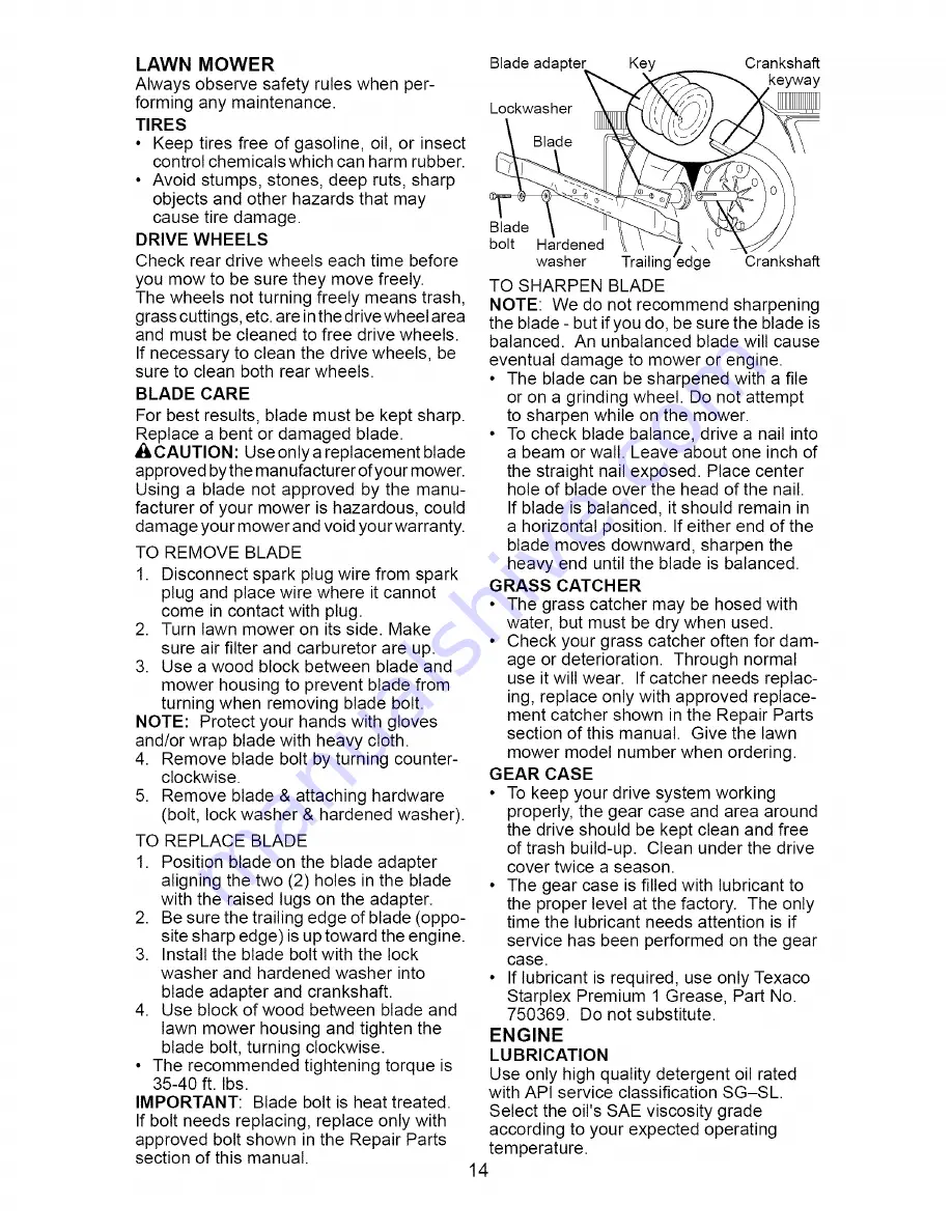 Craftsman 917.371710 Owner'S Manual Download Page 14