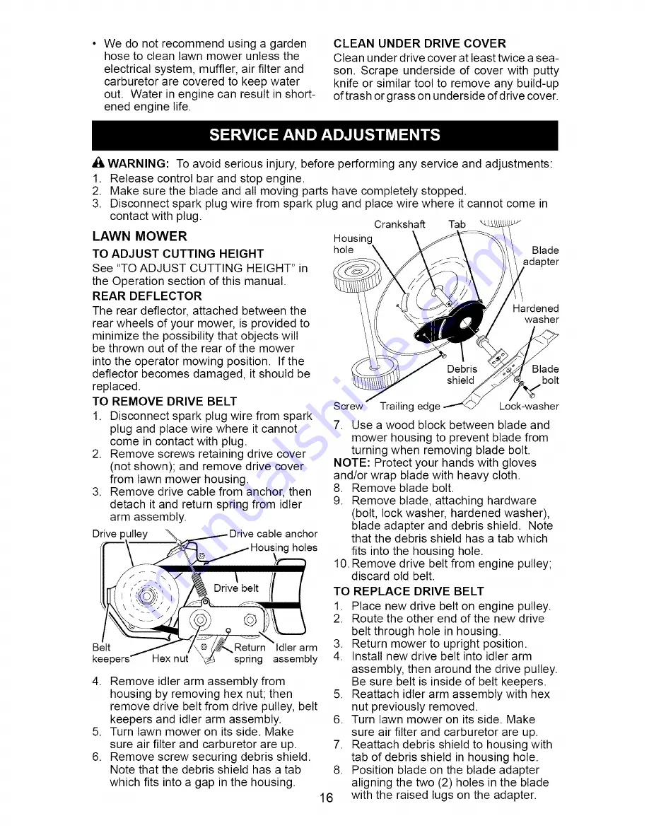 Craftsman 917.371710 Owner'S Manual Download Page 16