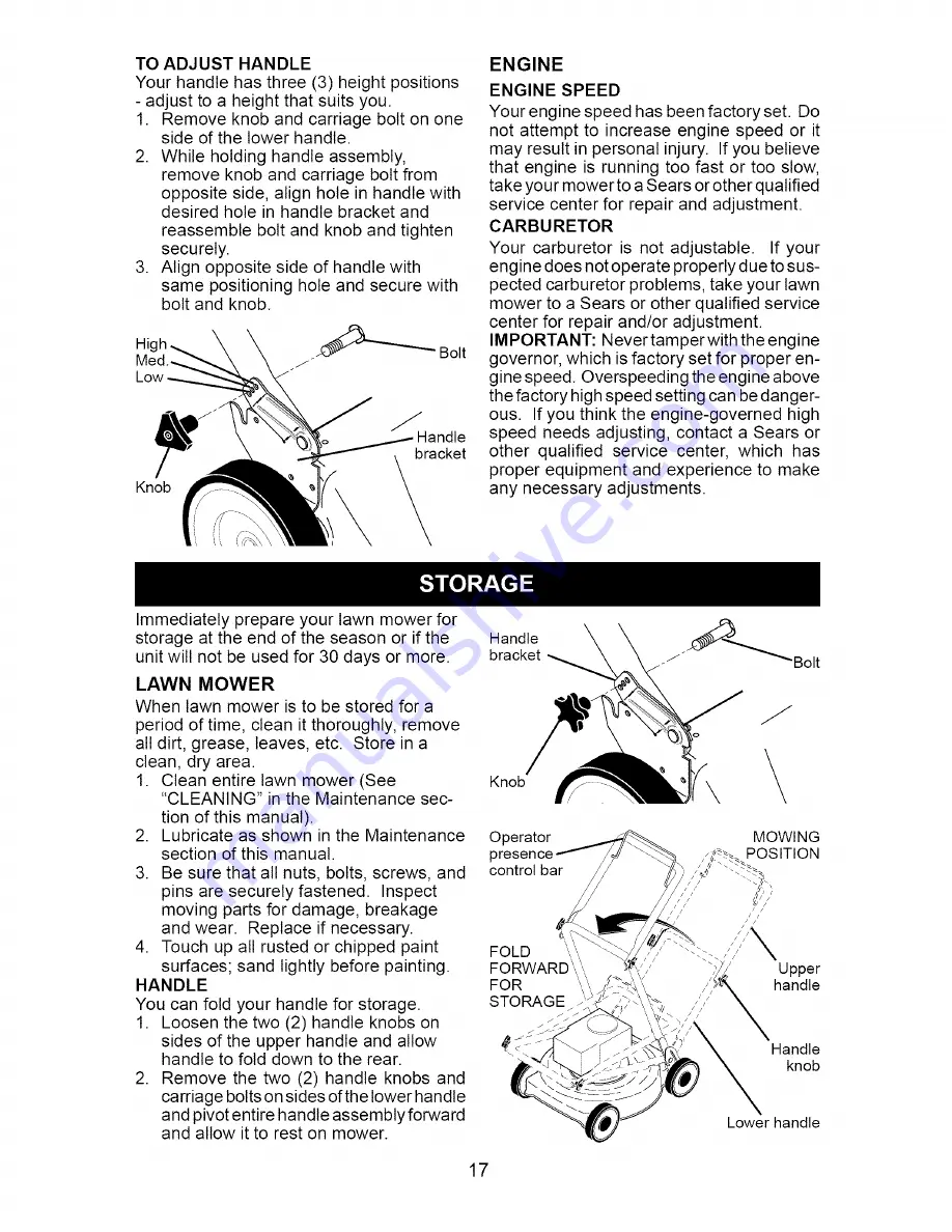 Craftsman 917.371711 Owner'S Manual Download Page 17