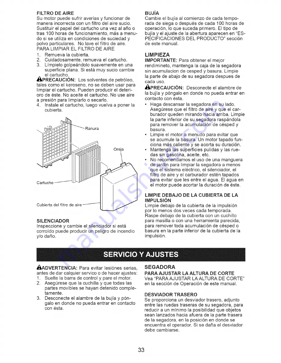 Craftsman 917.371722 Owner'S Manual Download Page 33