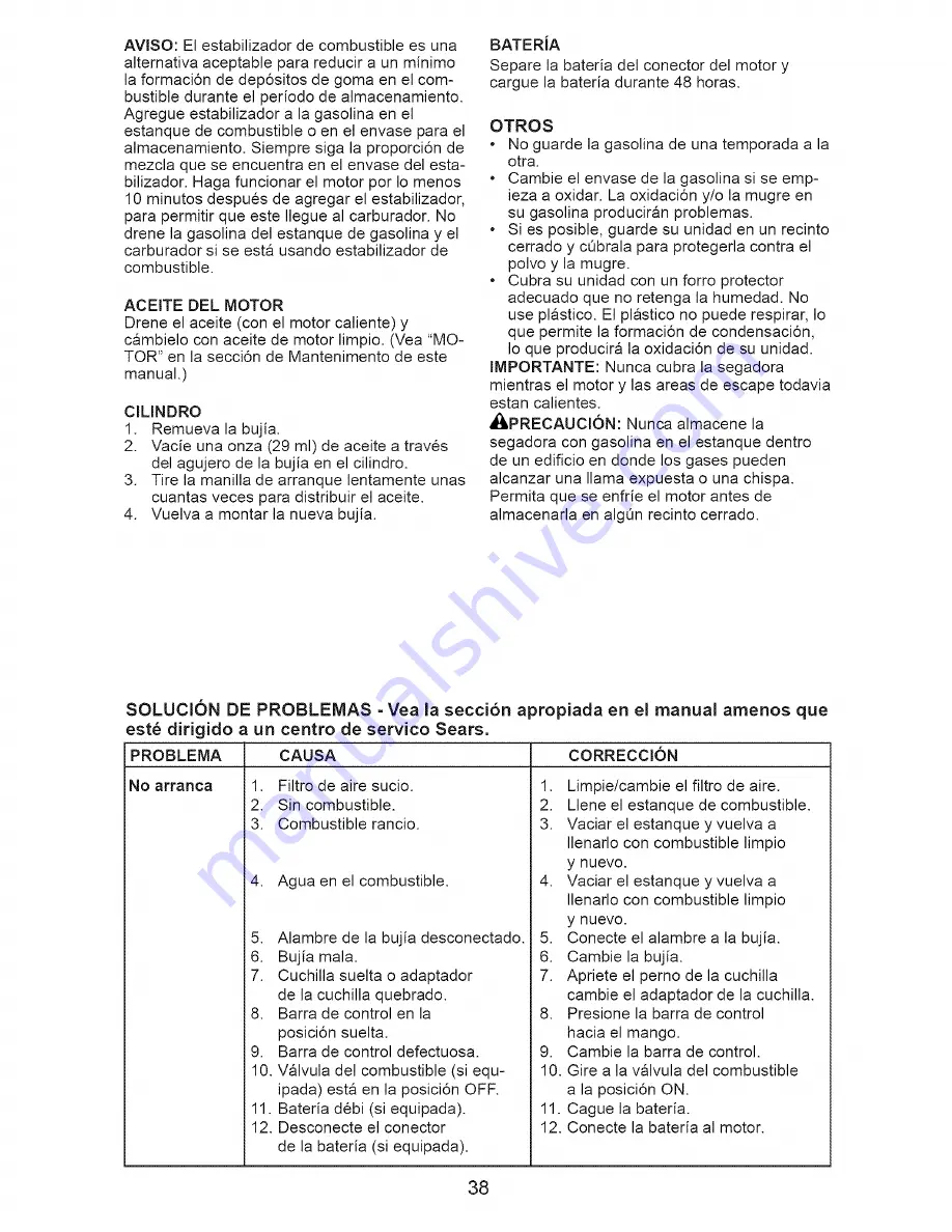 Craftsman 917.371801 Owner'S Manual Download Page 38