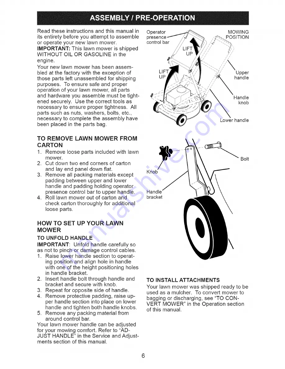 Craftsman 917.371813 Owner'S Manual Download Page 6