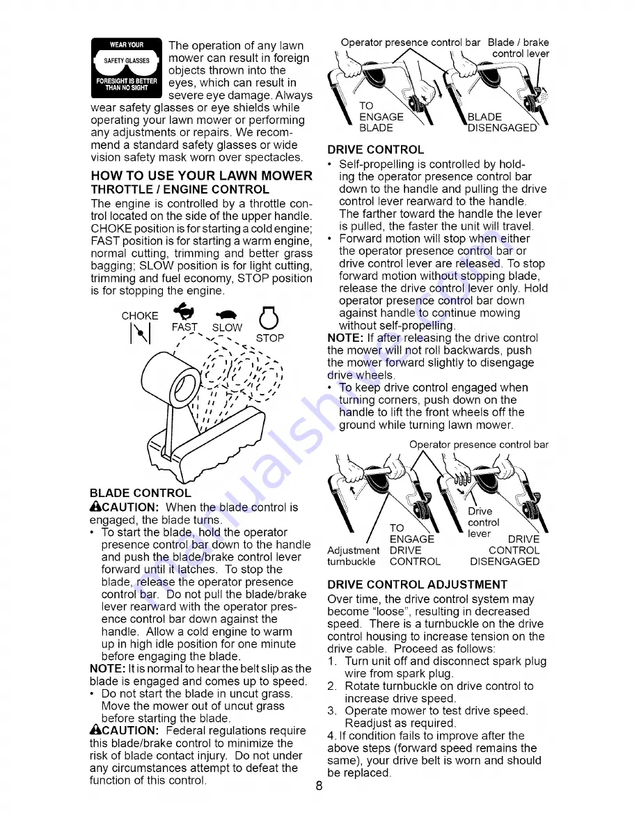 Craftsman 917.371821 Owner'S Manual Download Page 8