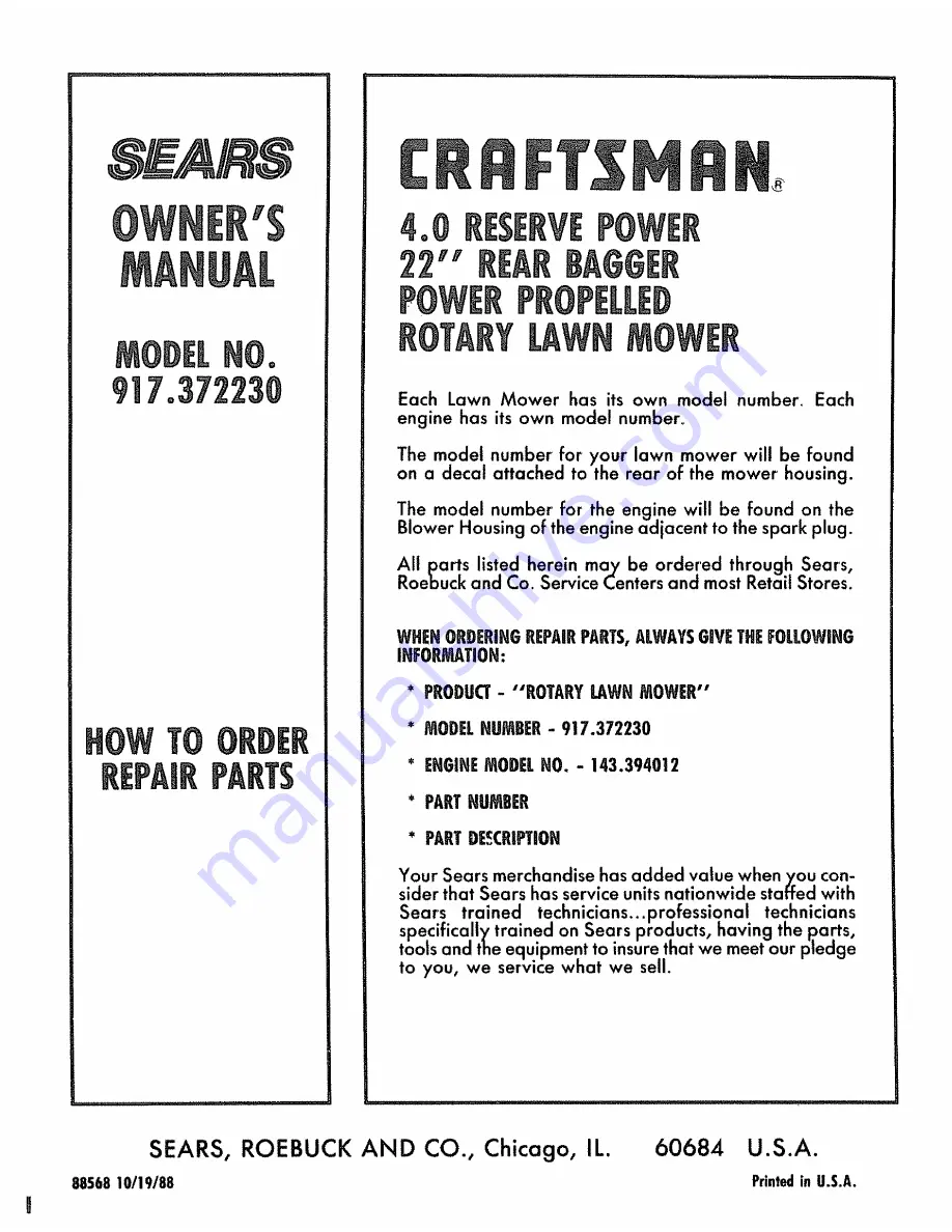 Craftsman 917.372230 Owner'S Manual Download Page 26