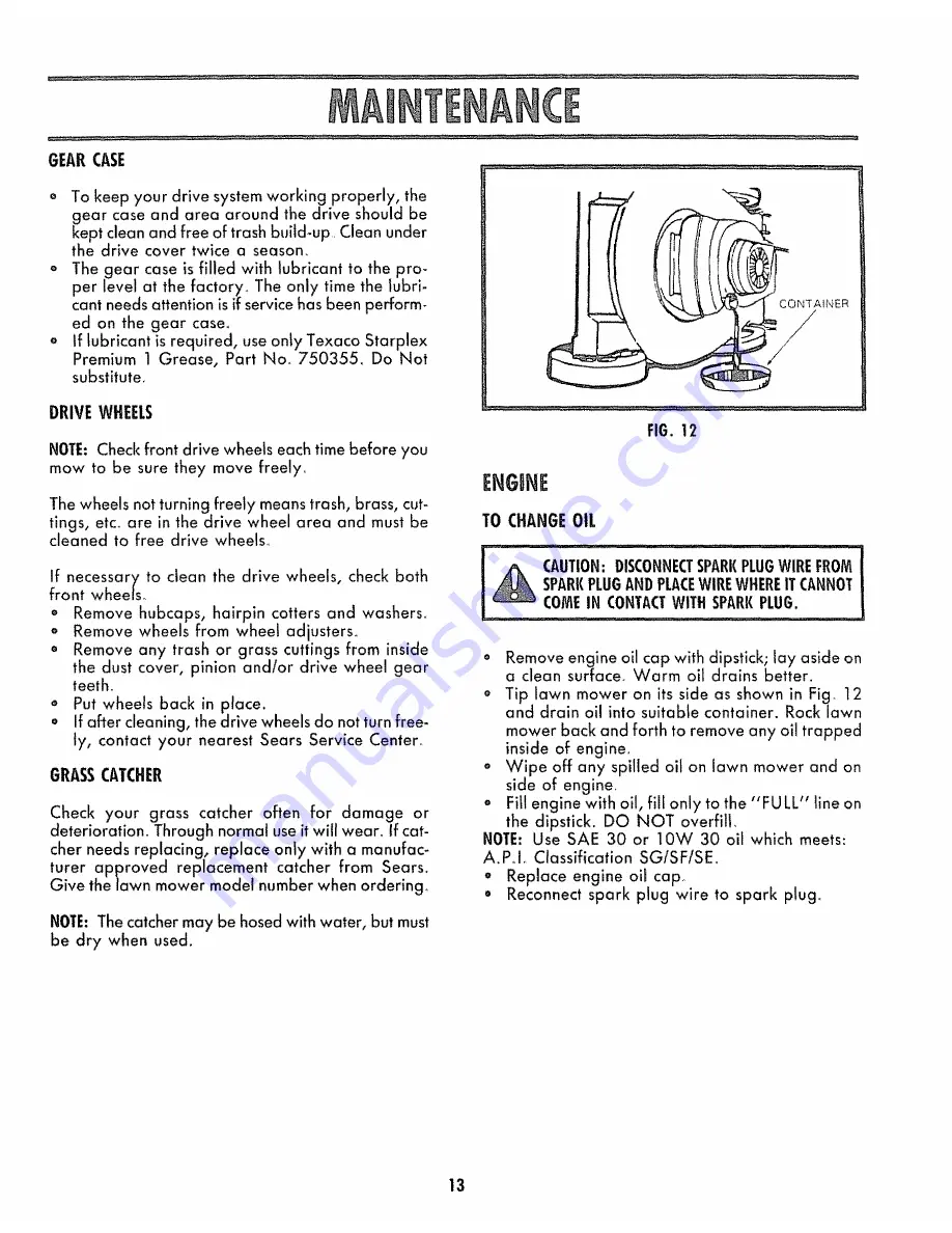 Craftsman 917.372290 Owner'S Manual Download Page 13