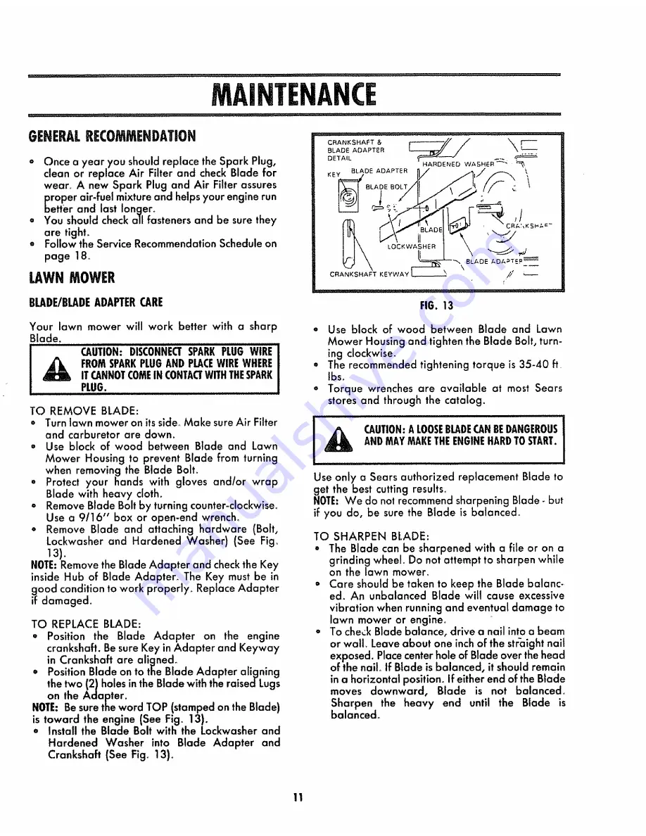 Craftsman 917.372451 Owner'S Manual Download Page 11