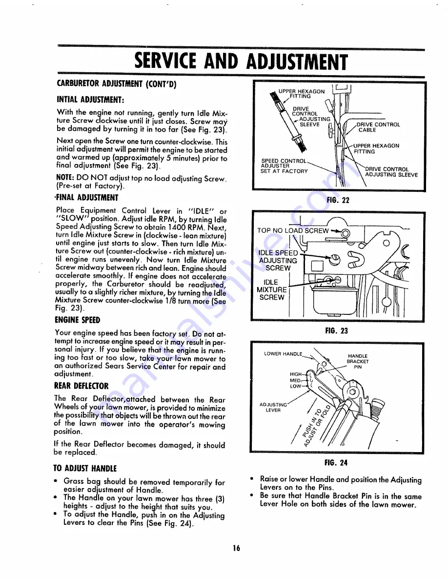 Craftsman 917.372451 Owner'S Manual Download Page 16