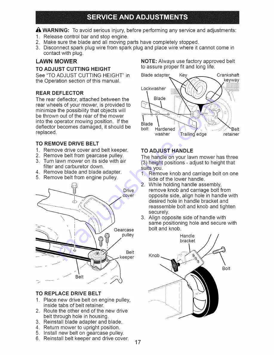 Craftsman 917.374062 Скачать руководство пользователя страница 17