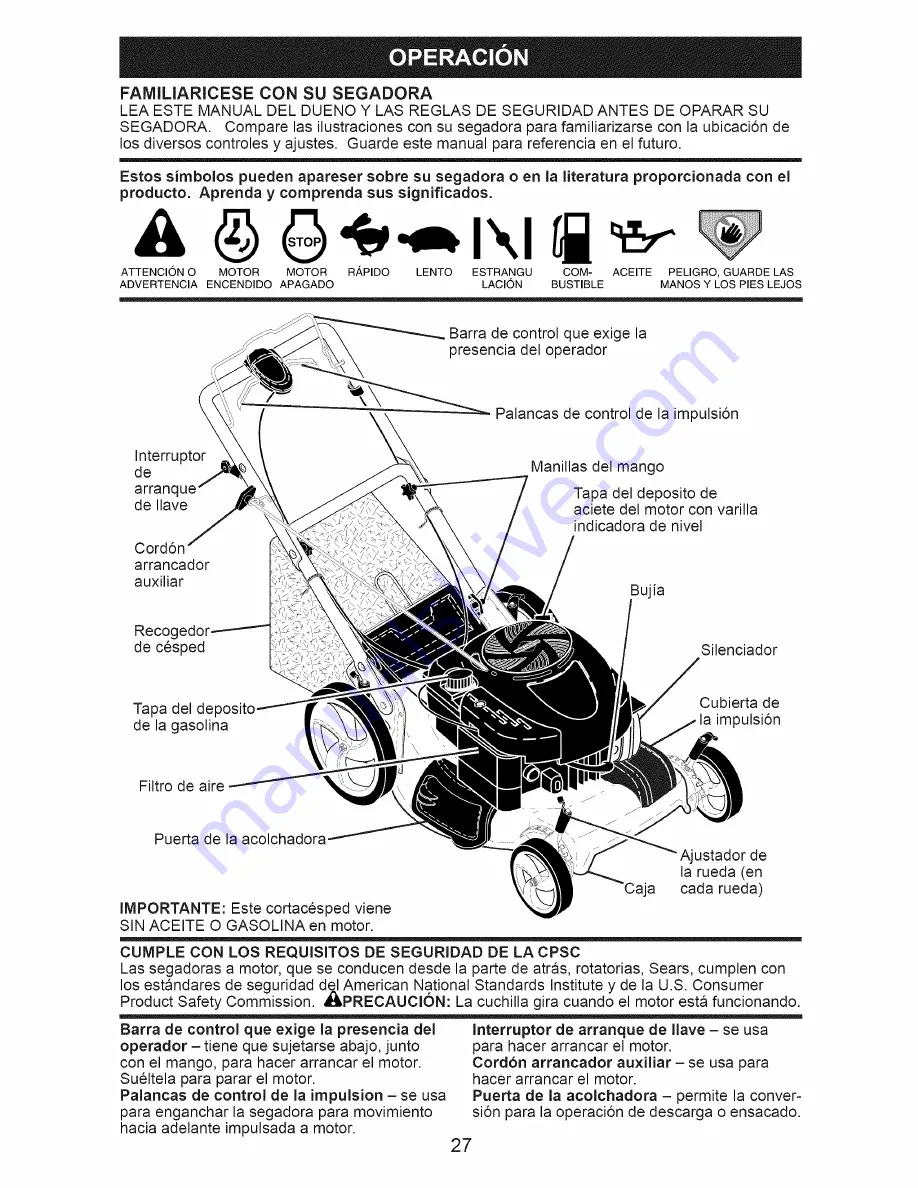 Craftsman 917.374062 Owner'S Manual Download Page 27