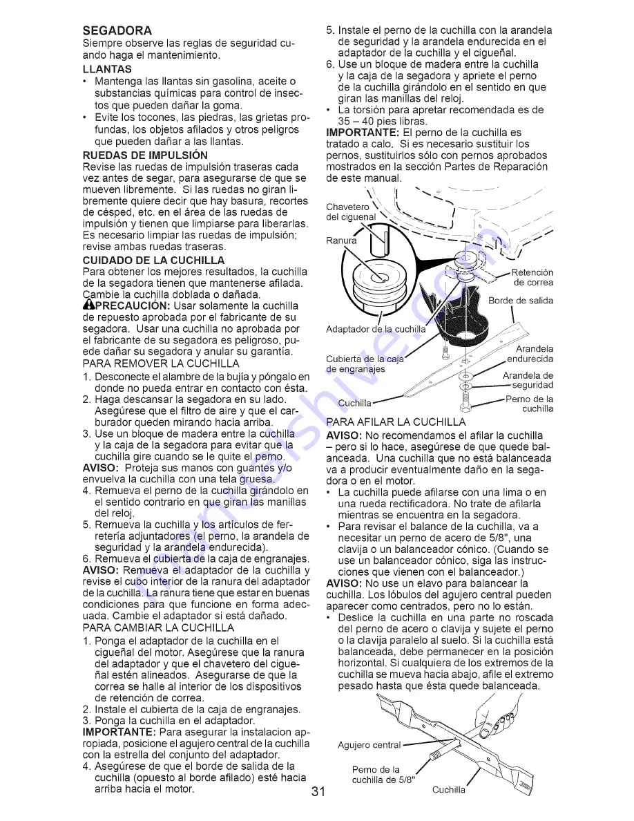 Craftsman 917.374092 Owner'S Manual Download Page 31