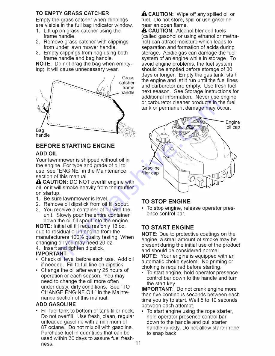 Craftsman 917.374104 Скачать руководство пользователя страница 11