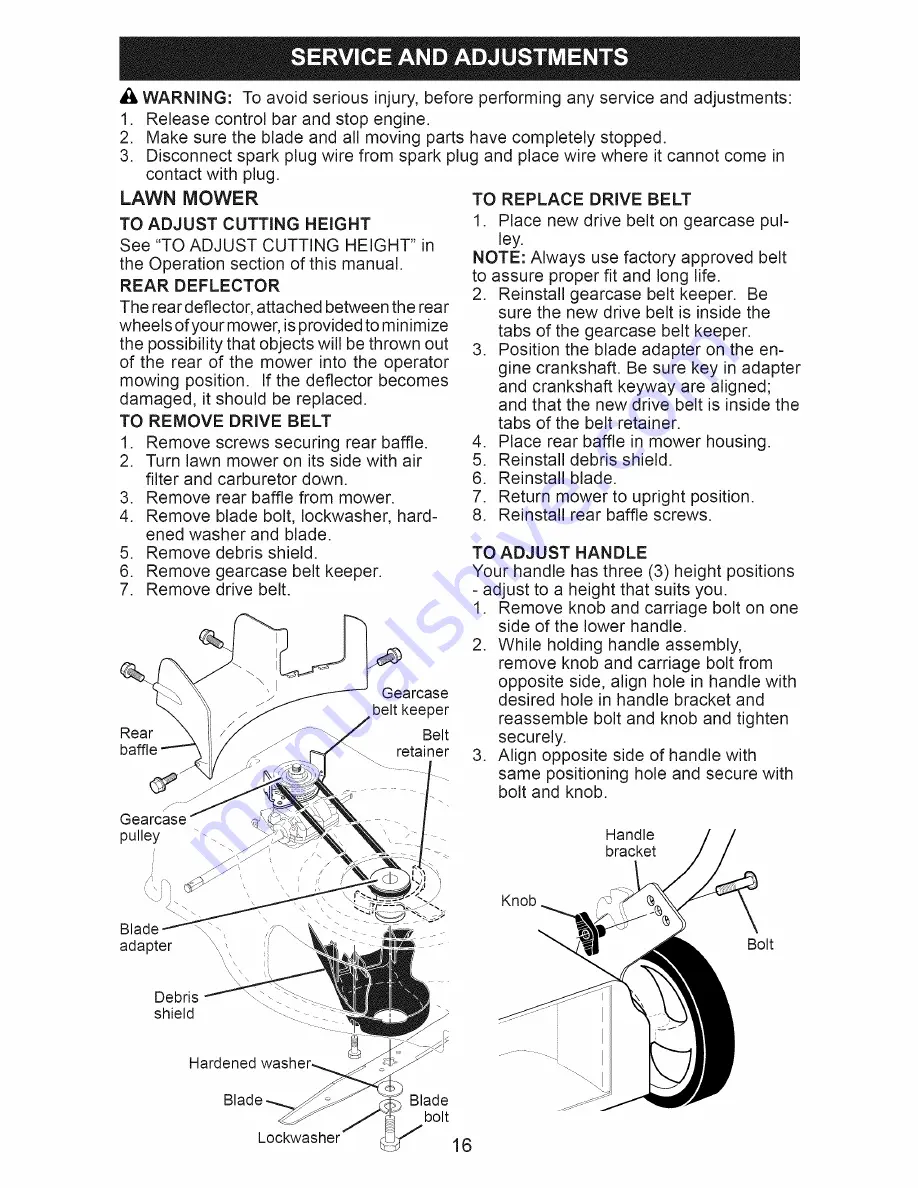 Craftsman 917.374354 Owner'S Manual Download Page 16