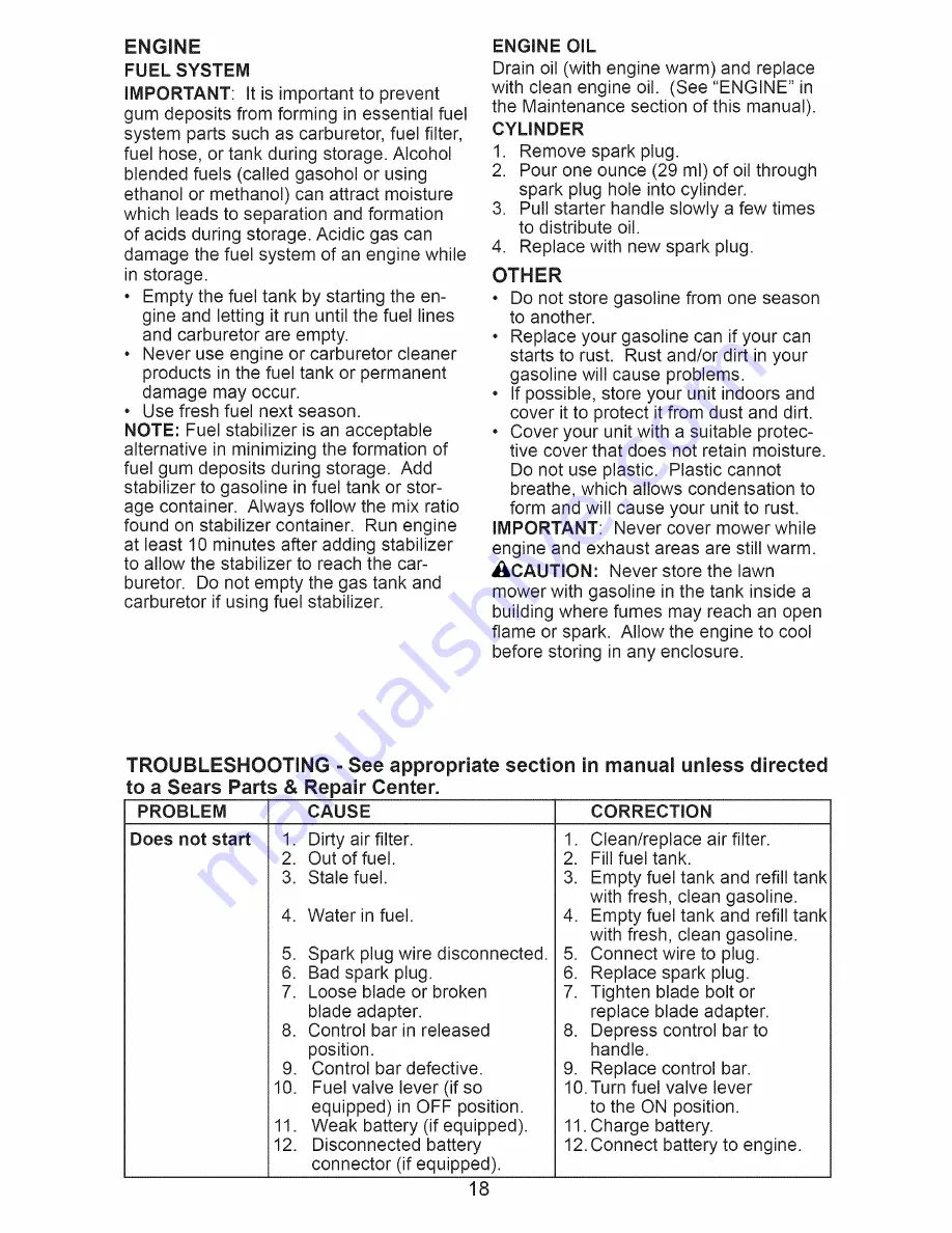 Craftsman 917.374354 Owner'S Manual Download Page 18