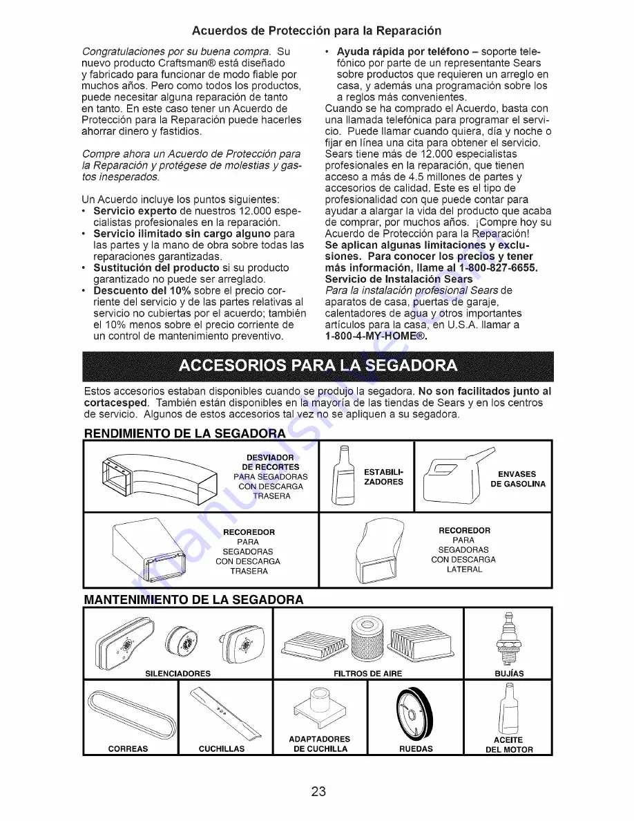 Craftsman 917.374354 Owner'S Manual Download Page 23