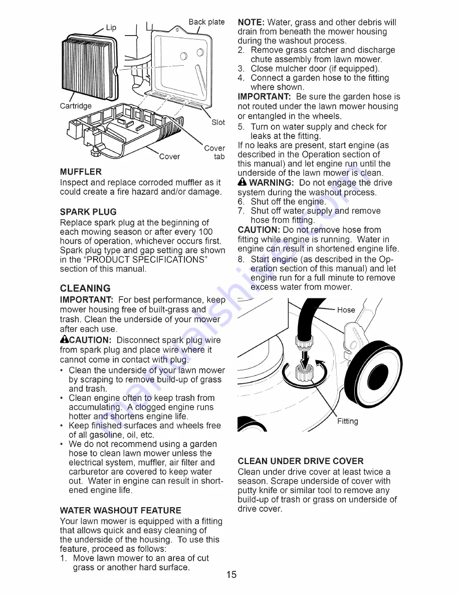 Craftsman 917.374356 Owner'S Manual Download Page 15