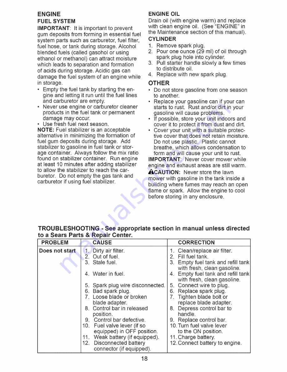 Craftsman 917.374356 Owner'S Manual Download Page 18